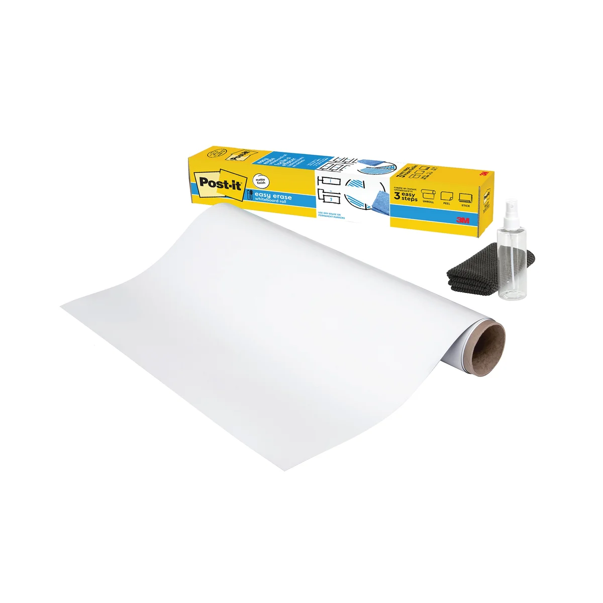 Post-it Easy Erase Whiteboard Roll 1219 x 2420mm EE8X4 - Image 1