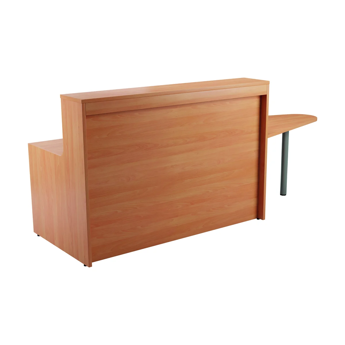 Jemini Reception Unit with Extension 1600x800x740mm Beech KF816326 - Image 4