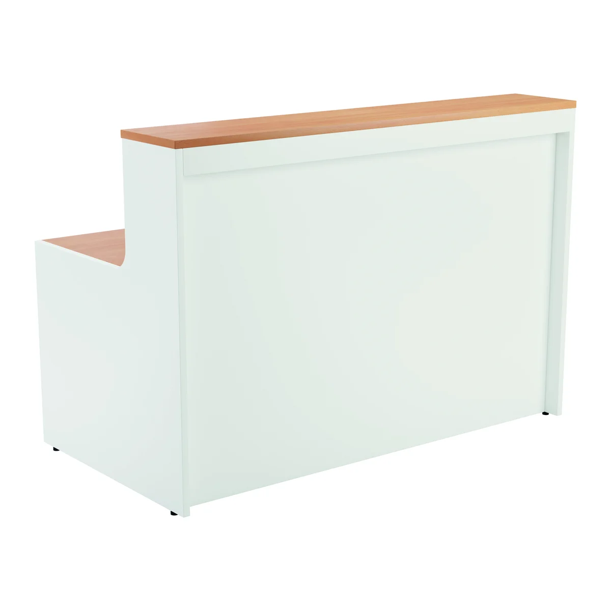 Jemini Reception Unit 1400x800x740mm Beech/White KF816340 - Image 4