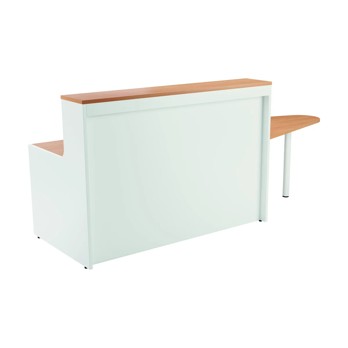 Jemini Reception Unit with Extension 1600x800x740mm Beech/White KF816401 - Image 4