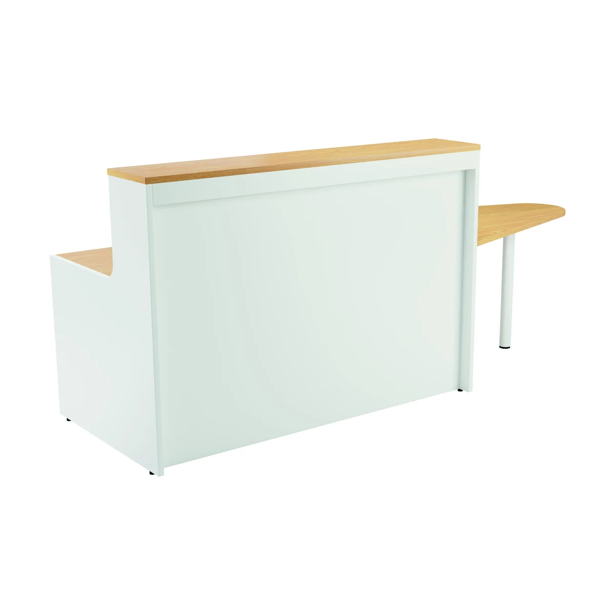 Jemini Reception Unit with Extension 1600x800x740mm Nova Oak/White KF816418 - Image 4