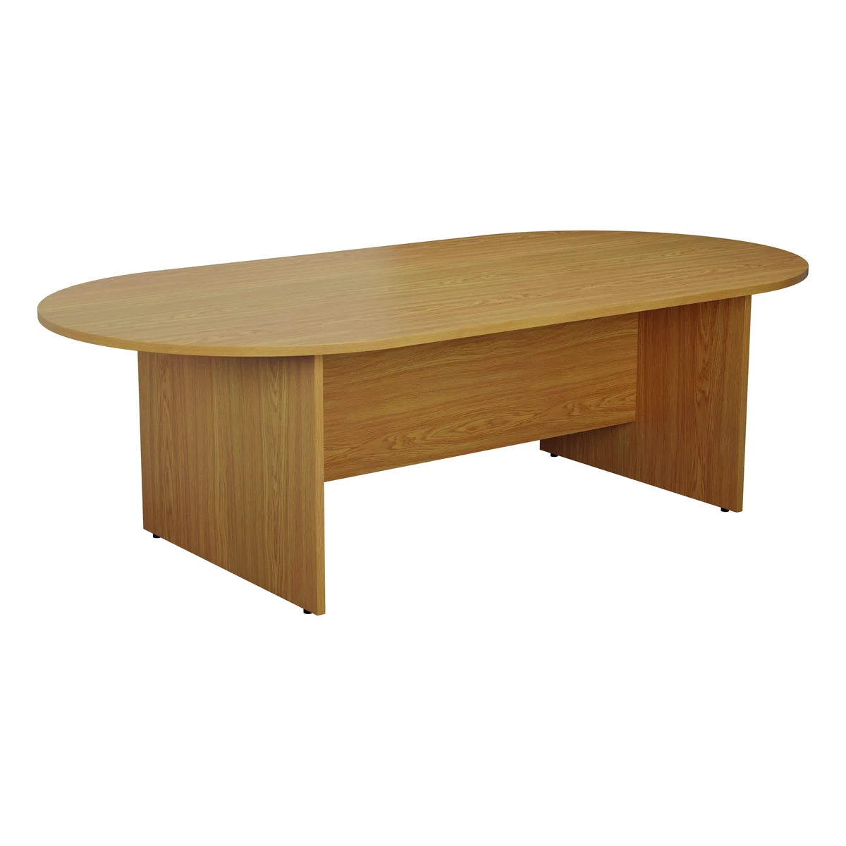 Jemini D-End Meeting Table 2400x1200x730mm Nova Oak KF816715 - Image 4