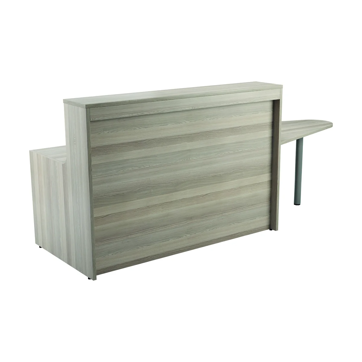 Jemini Reception Unit with Extension 1600x800x740mm Grey Oak KF818337 - Image 4