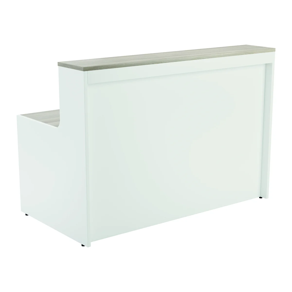 Jemini Reception Unit 1600x800x740mm Grey Oak/White KF818436 - Image 4