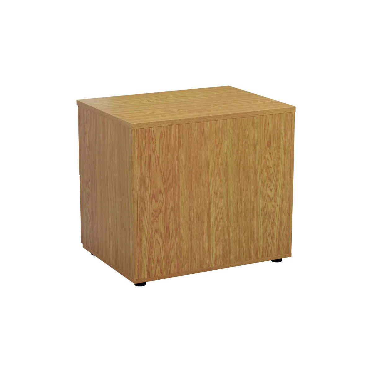 Jemini 2 Drawer Desk Side Filing Cabinet 800x600x730mm Nova Oak KF71529 - Image 4