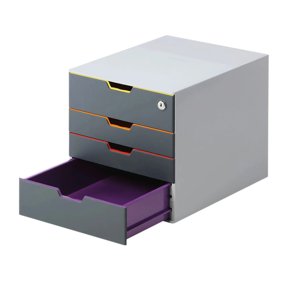 Durable VARICOLOR SAFE 4 Drawer Lockable GDPR Colour Coded Desktop Storage A4+ 760627 - Image 2
