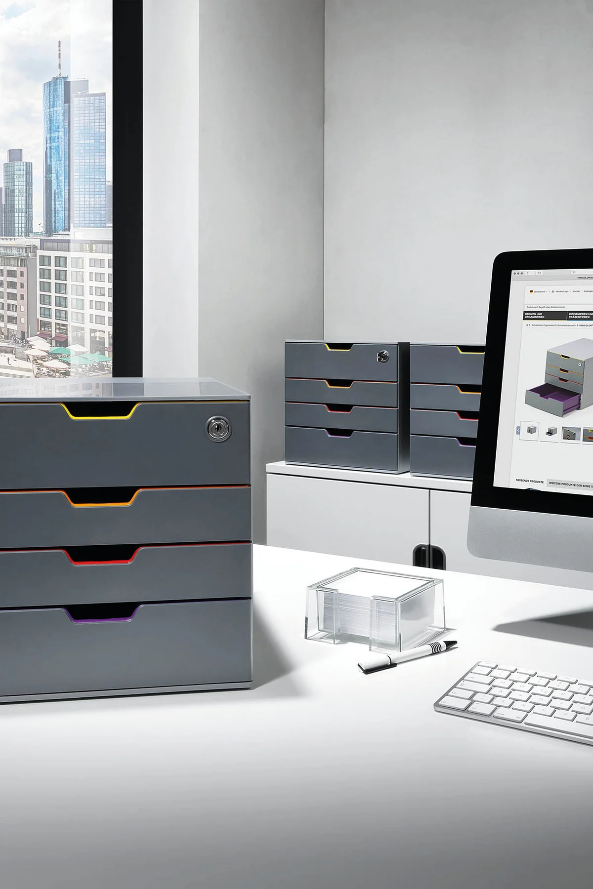 Durable VARICOLOR SAFE 4 Drawer Lockable GDPR Colour Coded Desktop Storage A4+ 760627 - Image 3