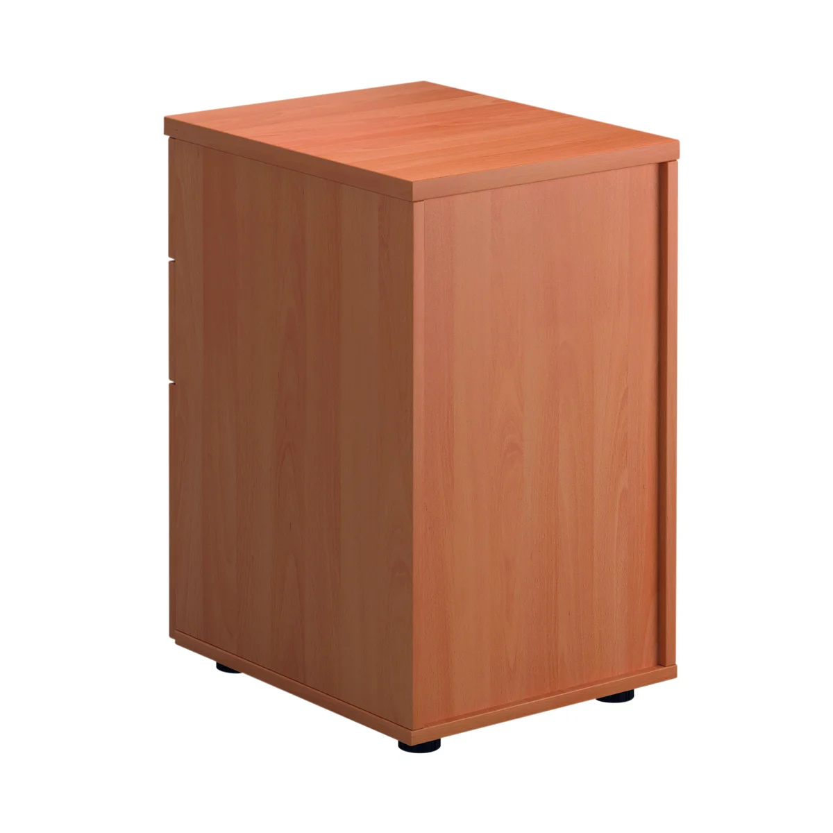 First 3 Drawer Under Desk Pedestal 404x500x690mm Beech KF90261 - Image 4
