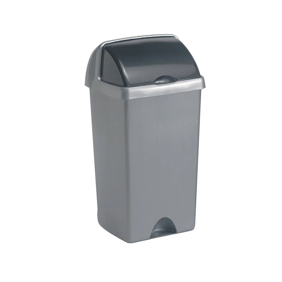Addis Roll Top Bin 50 Litre Metallic AG813417 - Image 1