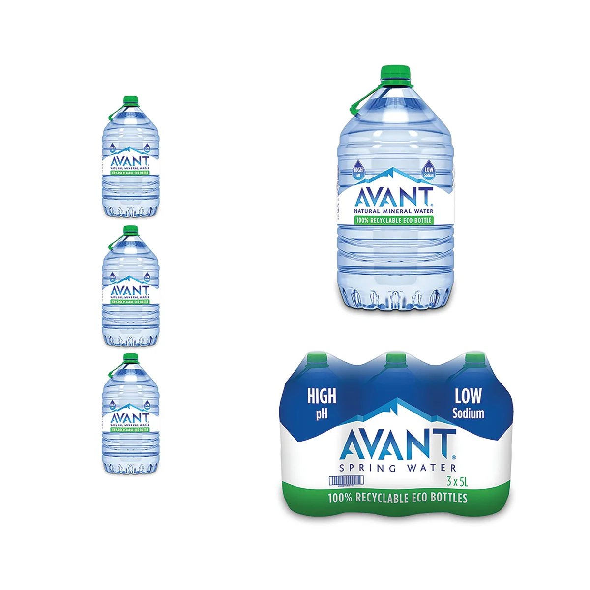 Avant Natural Spring Water 5 Litre (Pack of 3) 0201060-3 - Image 3