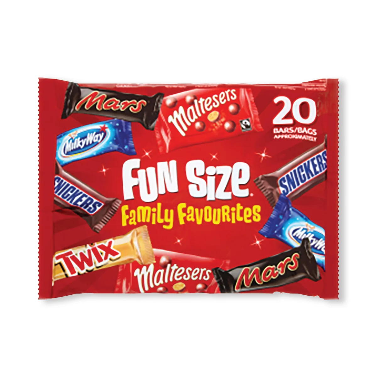 Mars Fun Size Family Favourites Milk Chocolate Bars (Pack of 20) 124809 - Image 1