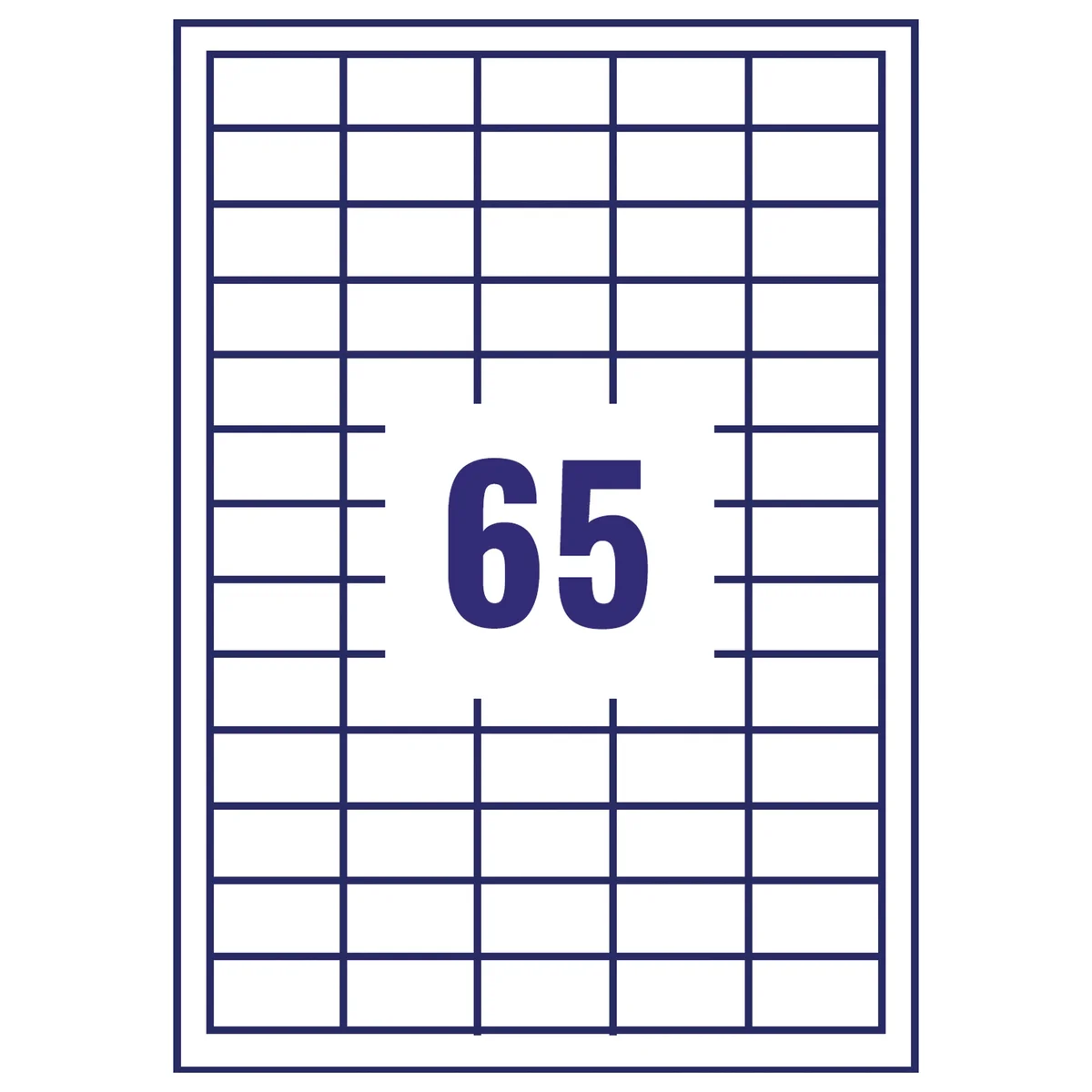 Avery Ultragrip Multipurpose Labels 38.1x21.2mm 65 Per Sheet White (Pack of 6500) 3666 - Image 3
