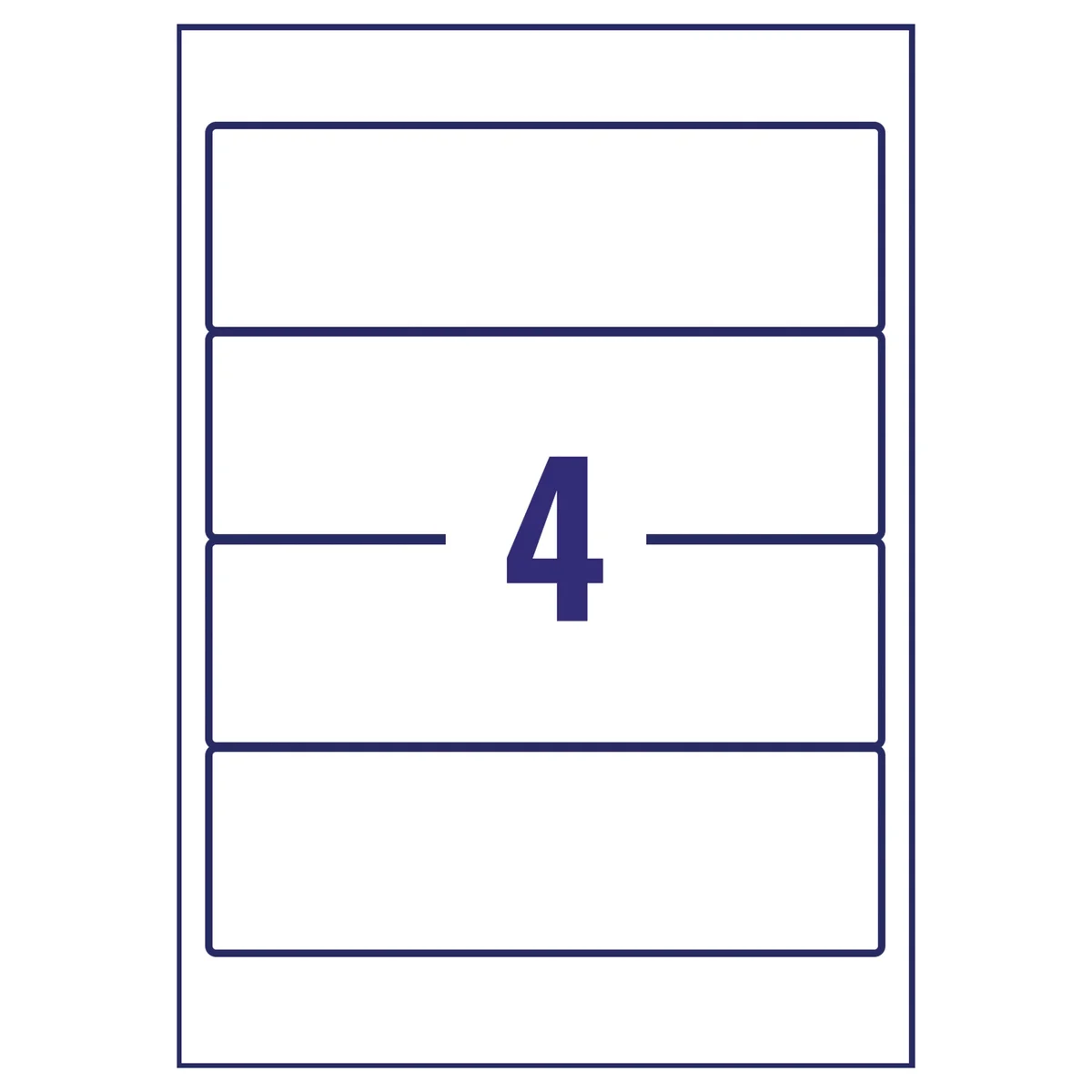 Avery Inkjet L/Arch Filing Labels 4 Per Sheet Wht (Pack of 100) J8171-25 - Image 3