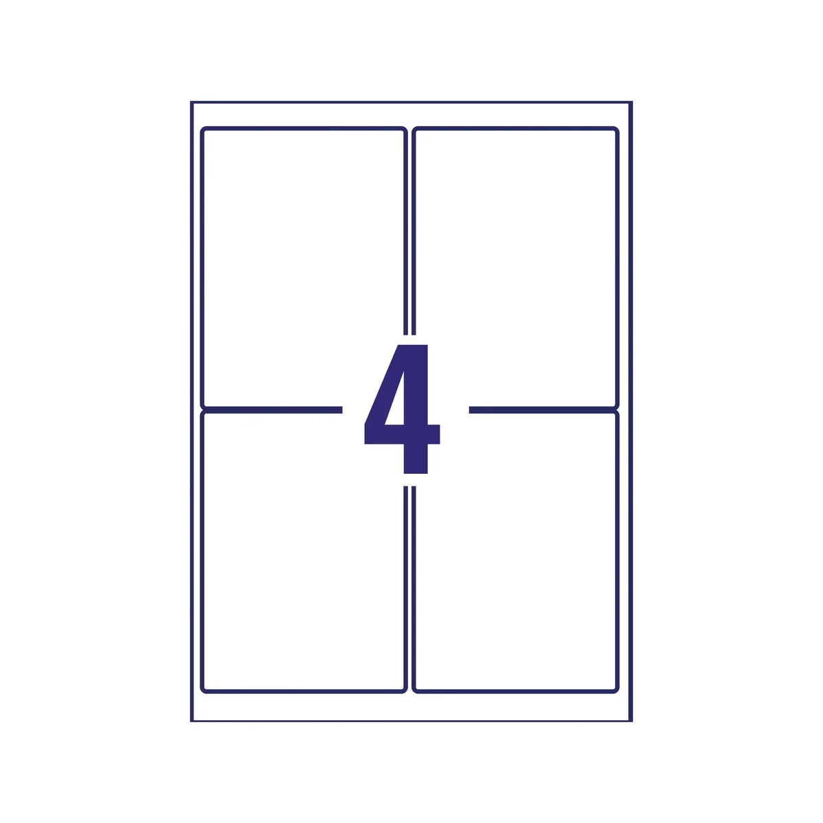 Avery Laser Label Heavy Duty 4 Per Sheet White (Pack of 80) L4774-20 - Image 3