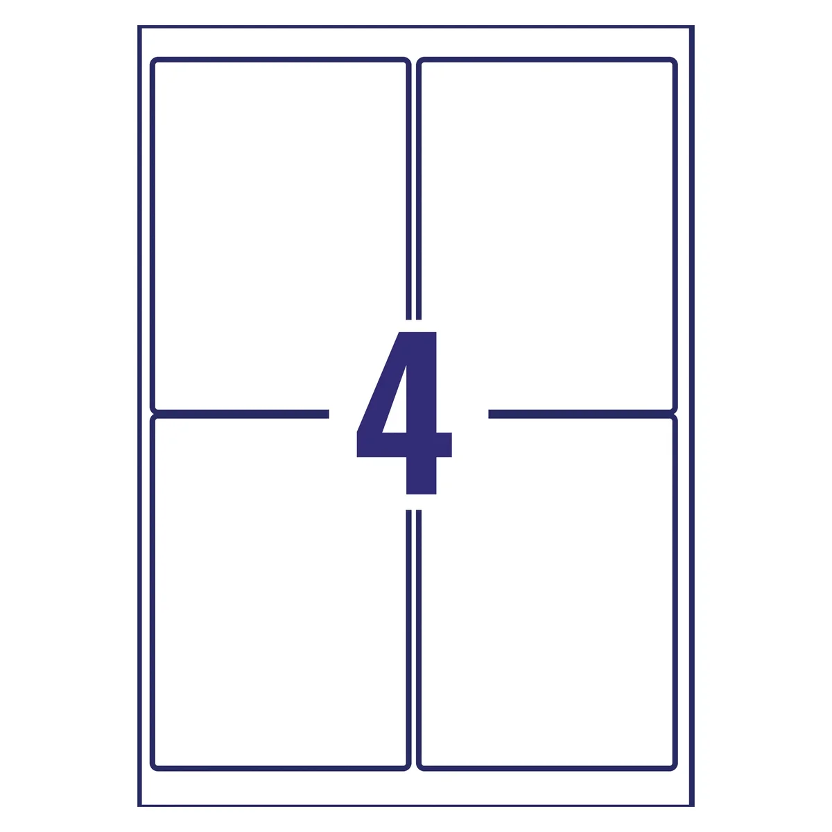 Avery Inkjet Parcel Labels 4 Per Sheet White (Pack of 100) J8169-25 - Image 2