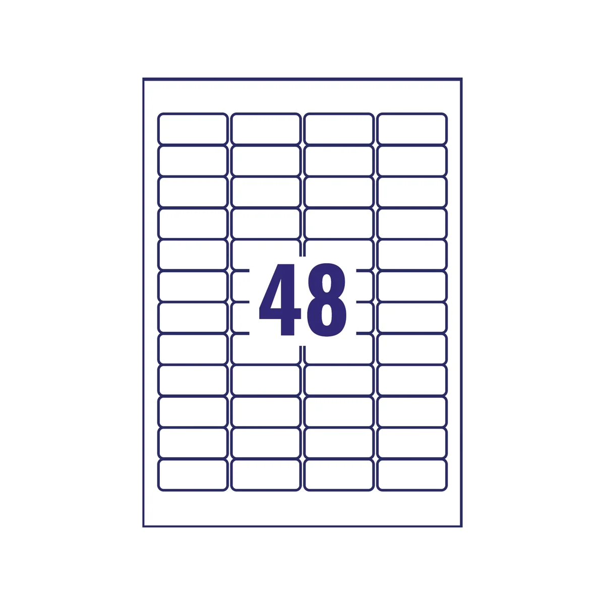 Avery Removable Labels 48 Per Sheet White (Pack of 1200) L4736REV-25 - Image 3