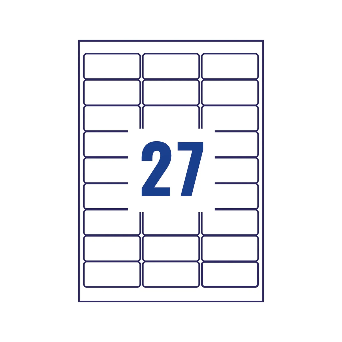 Avery Removable Labels 27 Per Sheet White (Pack of 675) L4737REV-25 - Image 3