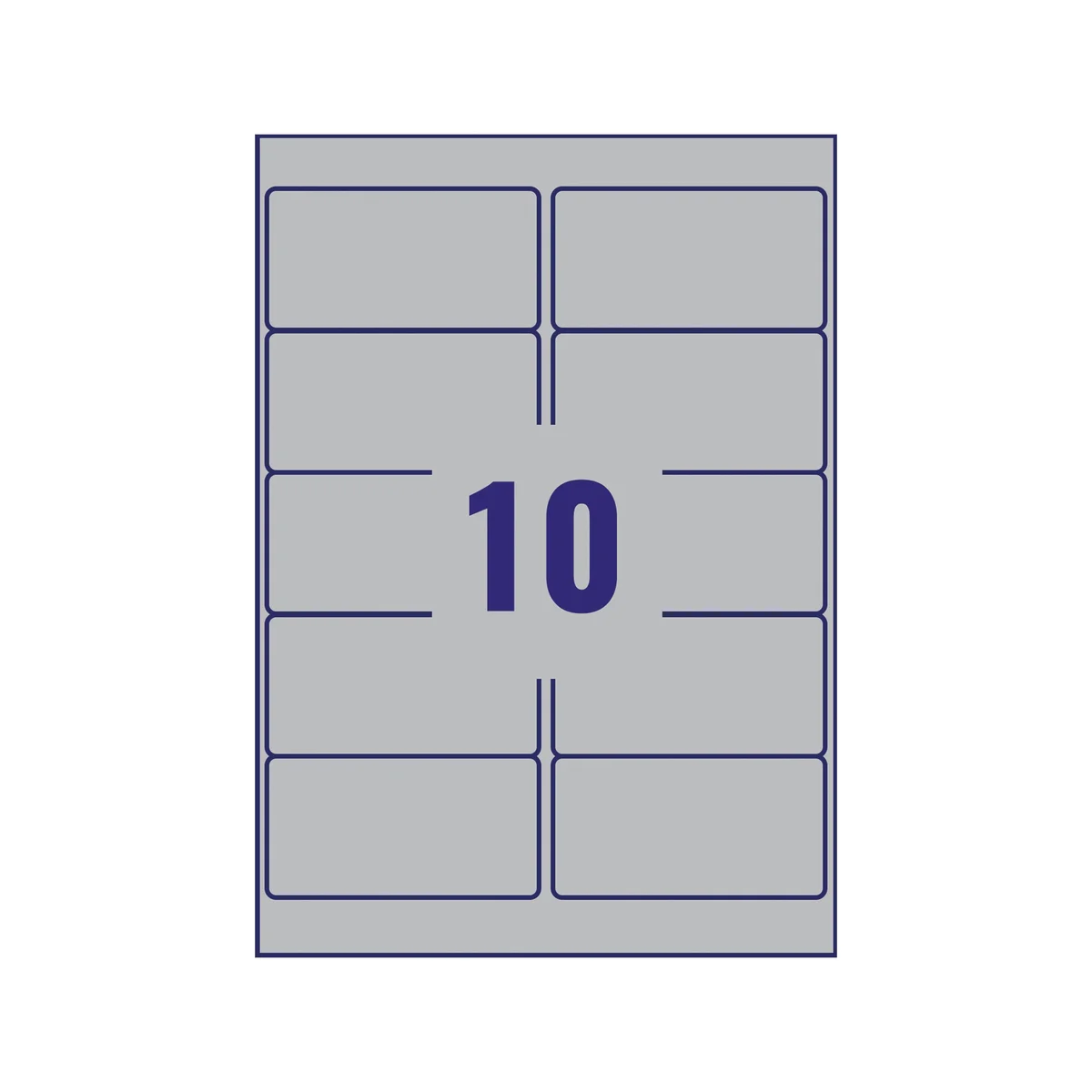 Avery Laser Label H-Duty 10 Per Sheet Silver (Pack of 200) L6012-20 - Image 3