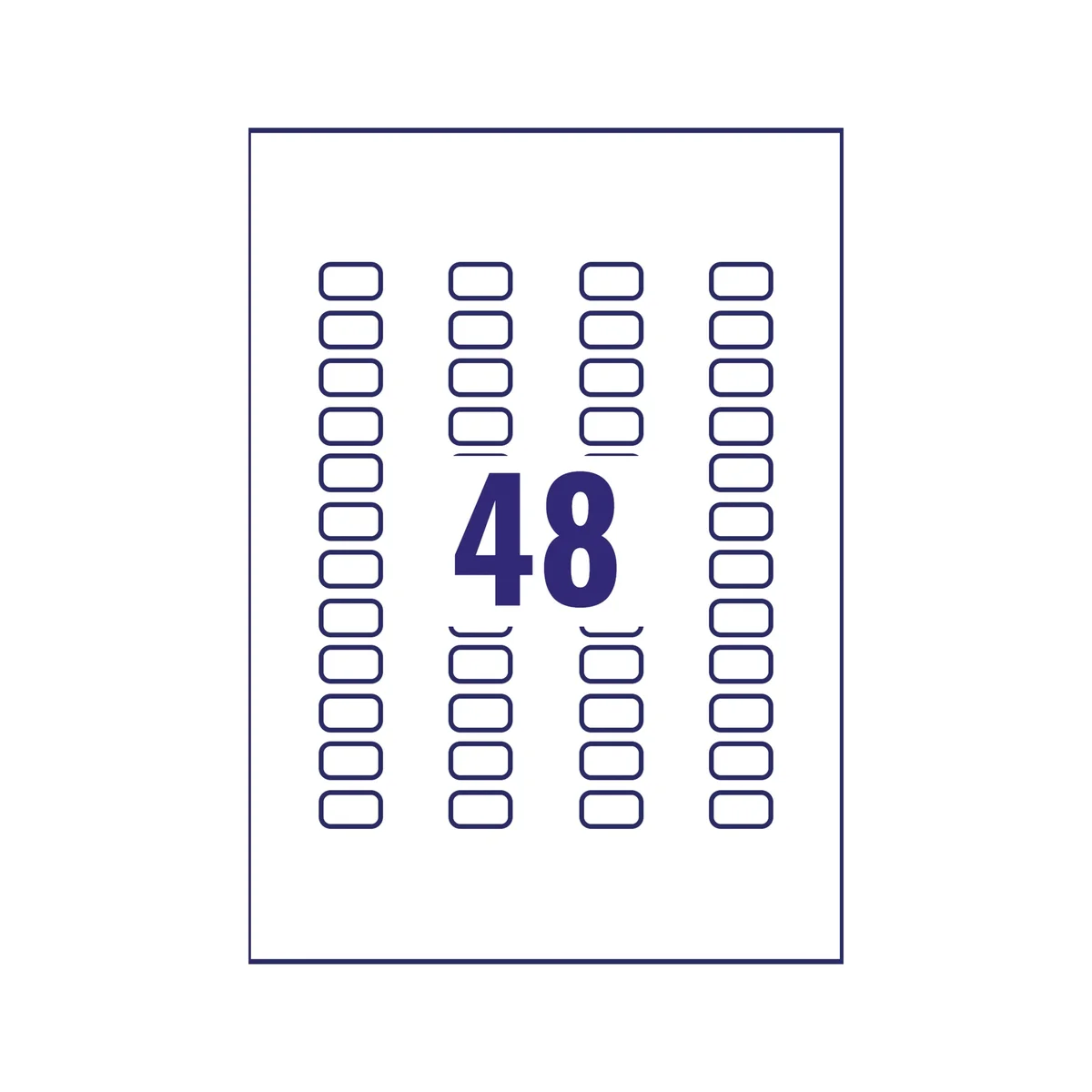 Avery Laser Mini Labels 22x12mm 48 Per Sheet Clear (Pack of 1200) L7553-25 - Image 3