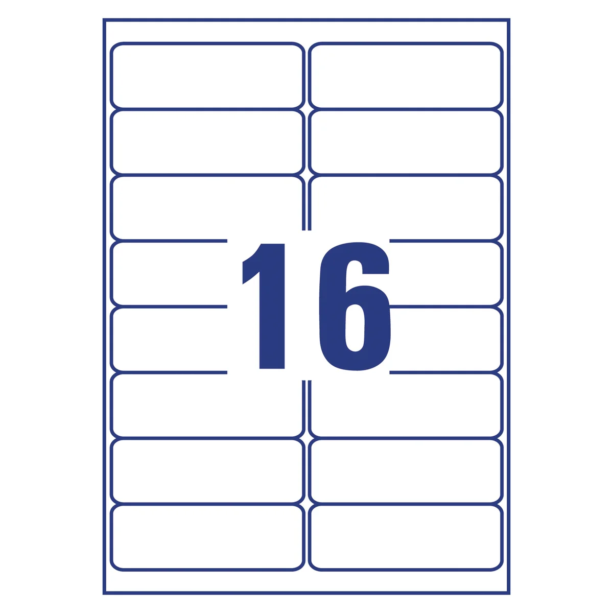 Avery Laser Labels Recycled 16 Per Sheet Wht (Pack of 1600) LR7162-100 - Image 3