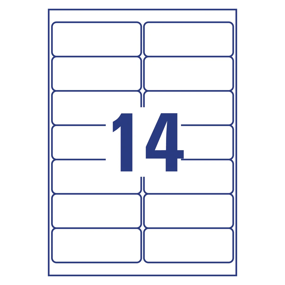 Avery Laser Labels Recycled 14 Per Sheet Wht (Pack of 1400) LR7163-100 - Image 3