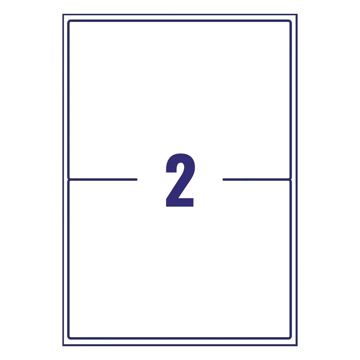 Avery Laser Labels Recycled 2 Per Sheet White (Pack of 200) LR7168-100 - Image 3