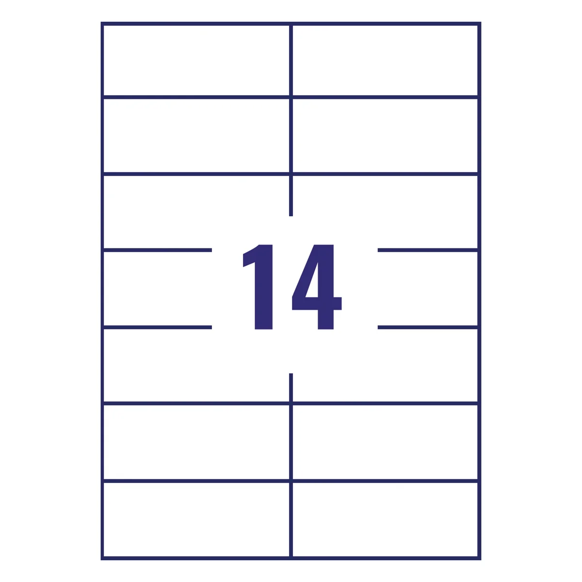 Avery Ultragrip Multipurpose Labels 105x42.3mm 14 Per Sheet White (Pack of 1400) 3653 - Image 2