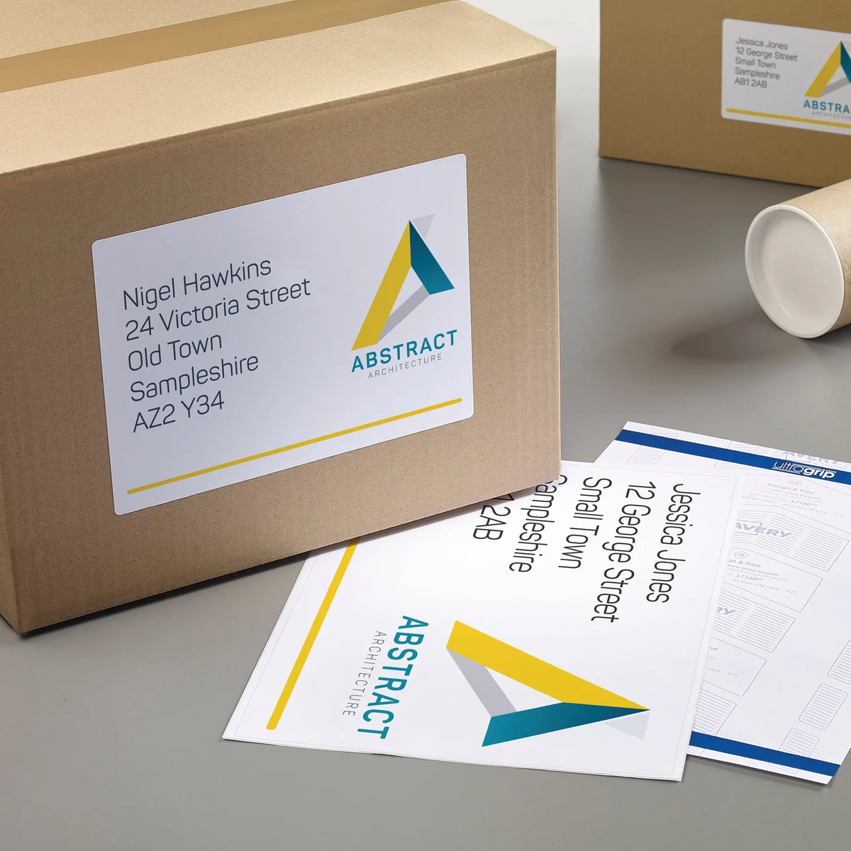 Avery Ultragrip Laser Parcel Labels 199.6 x 289.1mm 1 Per Sheet White (Pack of 500) L7167-500 - Image 3