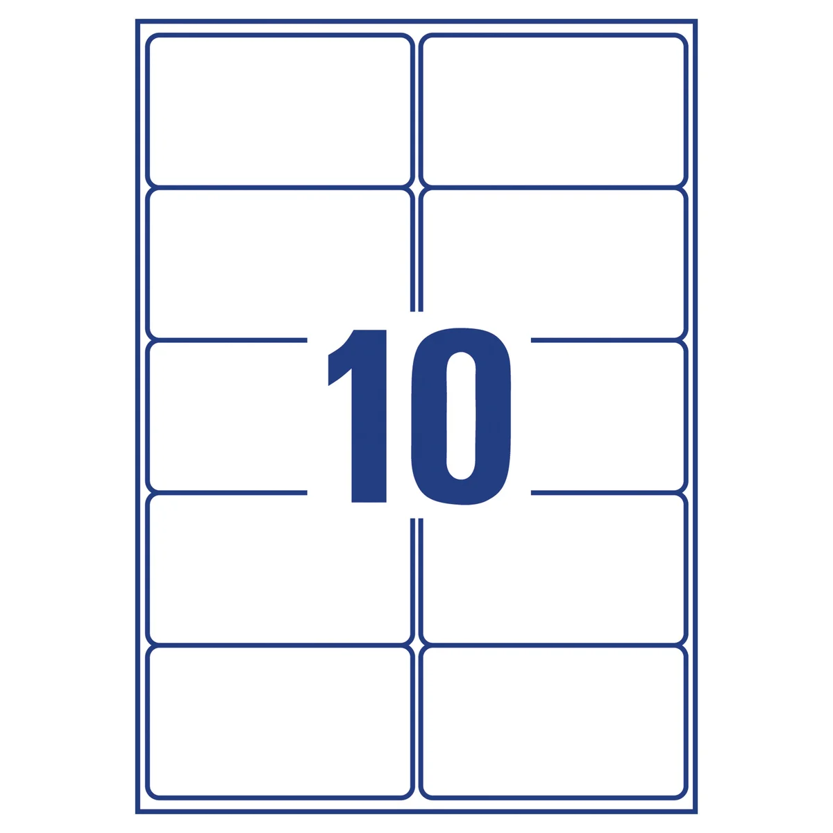 Avery Inkjet Label 99.1x57mm 10 Per Sheet White (Pack of 1000) J8173-100 - Image 3