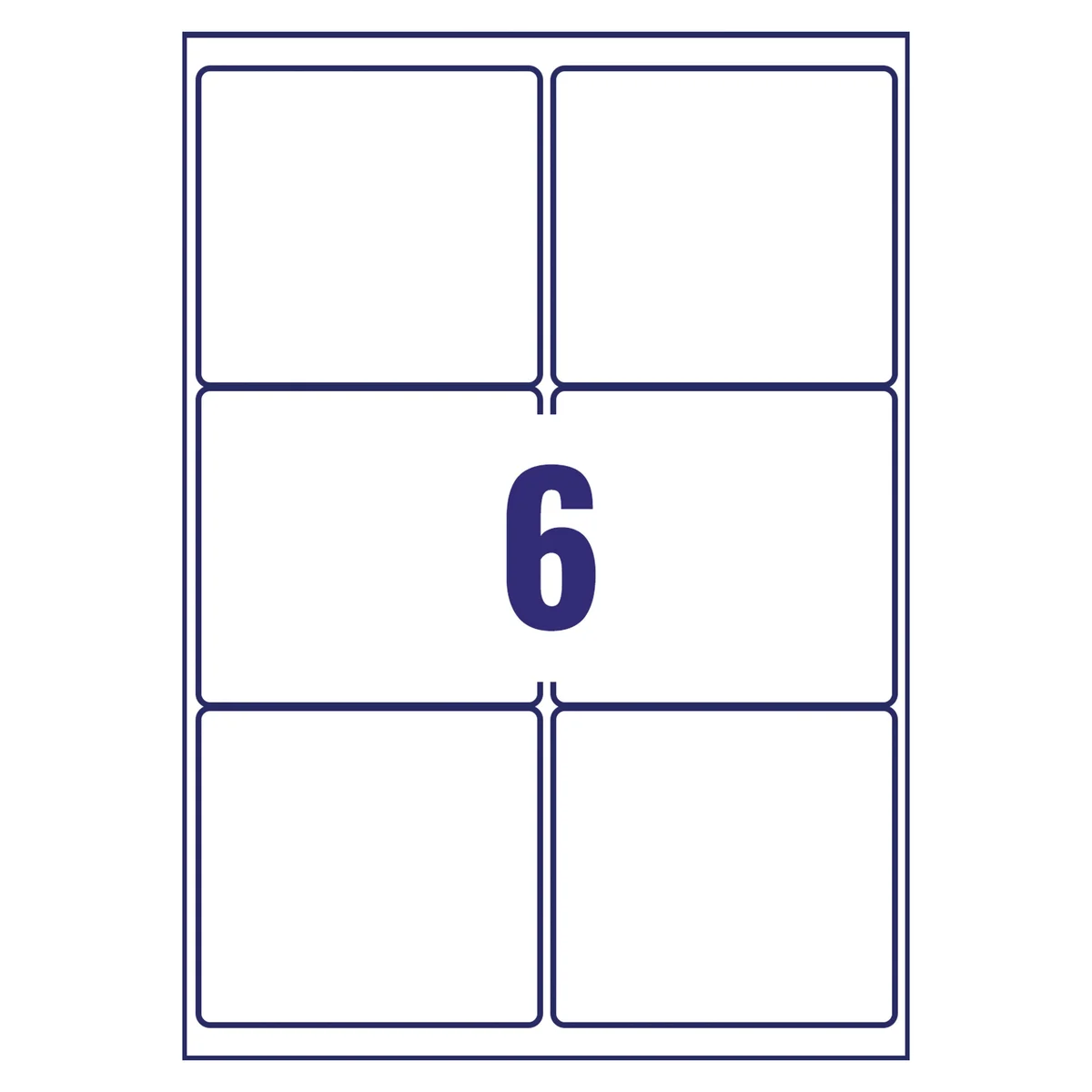 Avery Inkjet Label 99.1x93.1mm 6 Per Sheet Wht (Pack of 600) J8166-100 - Image 2