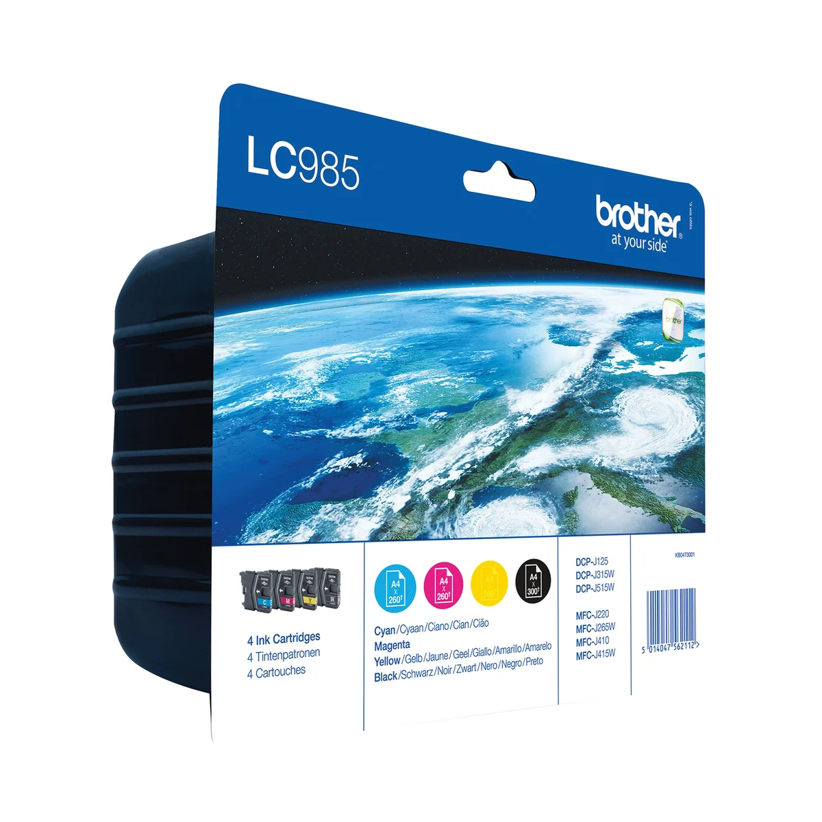 Brother LC985 Inkjet Cartridge CMYK Multipack LC985VALBP - Image 1