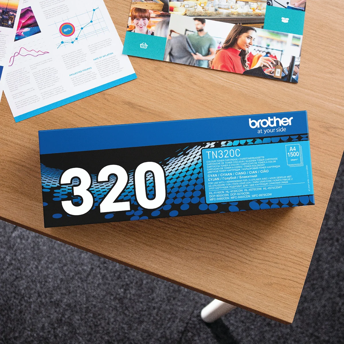 Brother TN-320C Toner Cartridge Cyan TN320C - Image 3