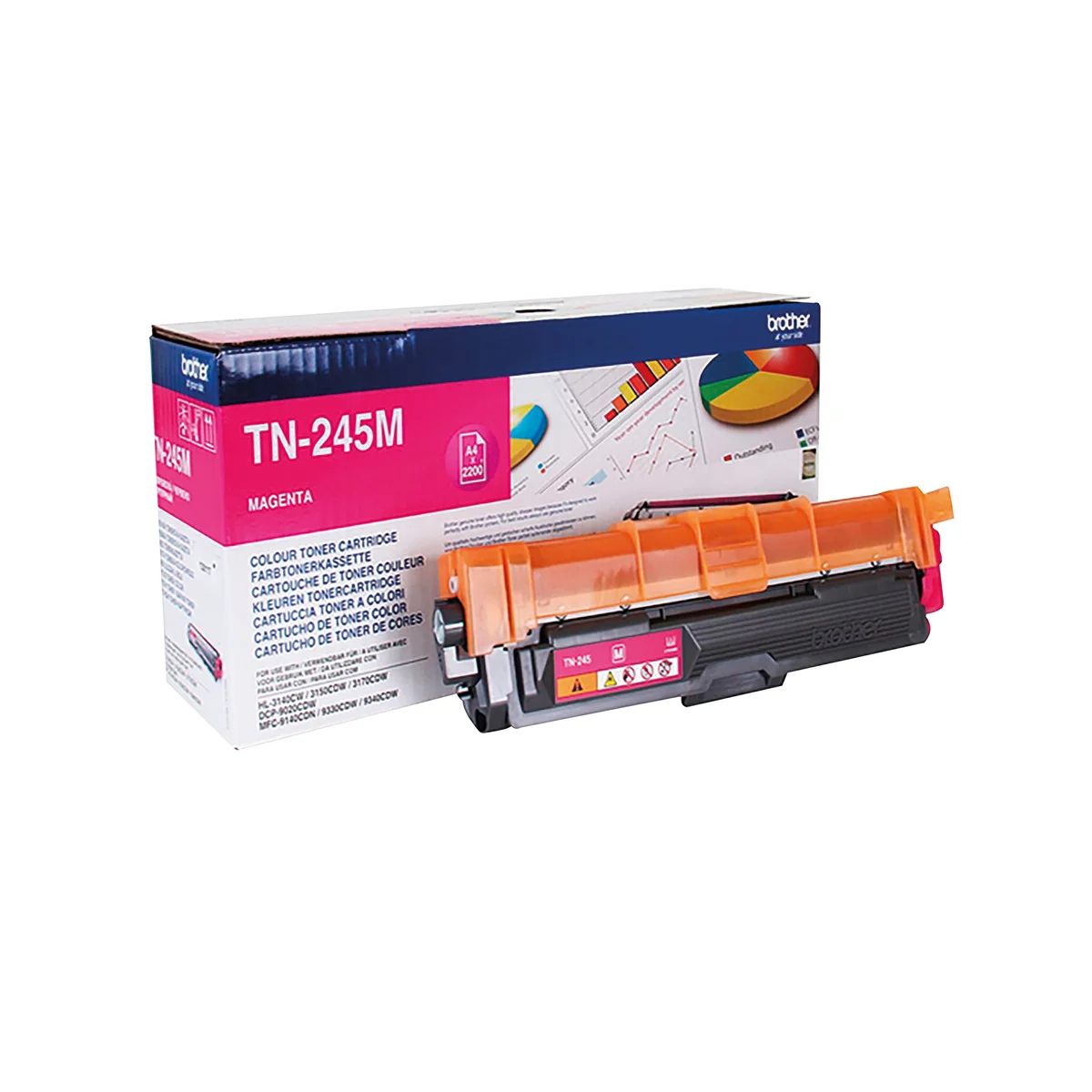 Brother TN-245M Toner Cartridge High Yield Magenta TN245M - Image 2