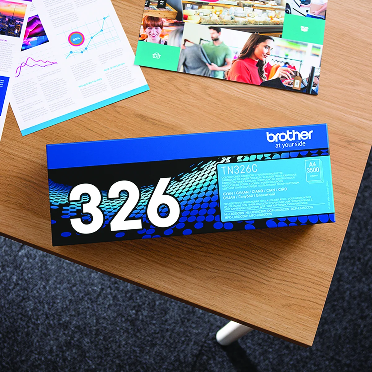Brother TN-326C Toner Cartridge High Yield Cyan TN326C - Image 4