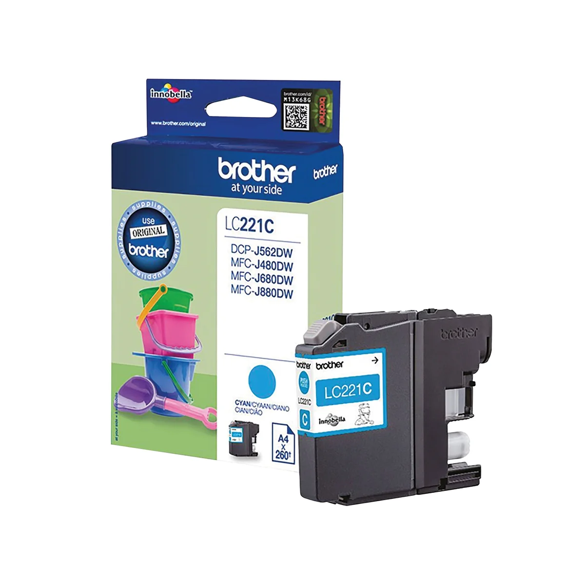 Brother LC221C Inkjet Cartridge Cyan LC221C - Image 2