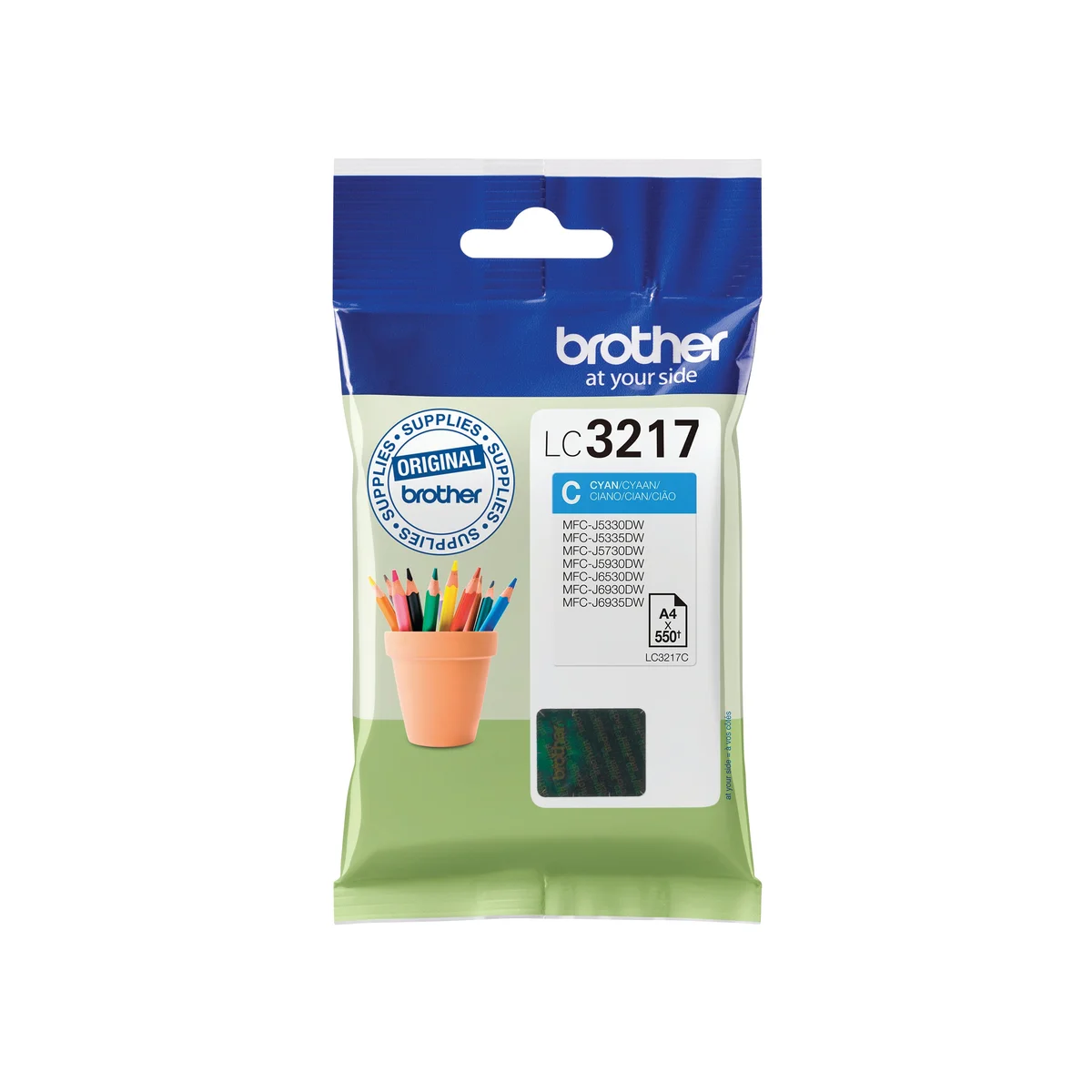 Brother LC3217C Inkjet Cartridge Cyan LC3217C - Image 1