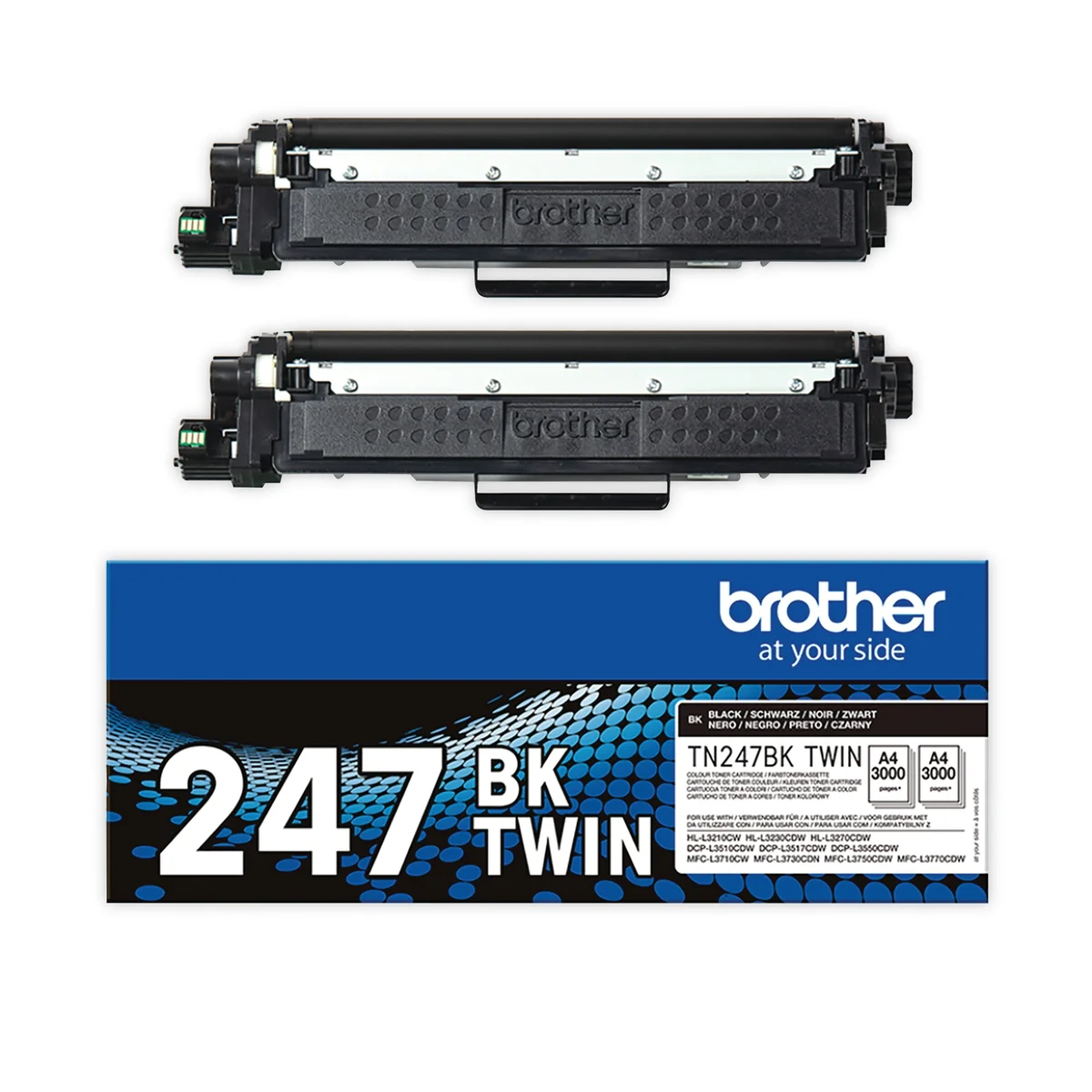 Brother TN-247BKTWIN Toner Cartridge HY Black Twinpack TN247BKTWIN - Image 1