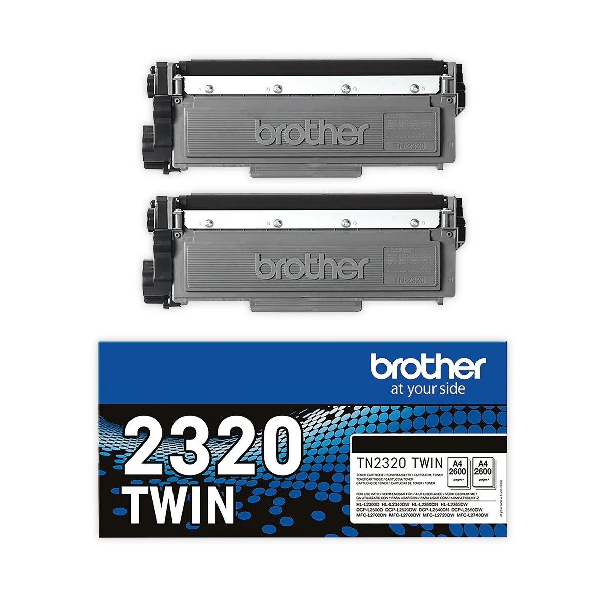 Brother TN-2320TWIN Toner Cartridge HY Black Twinpack TN2320TWIN - Image 1