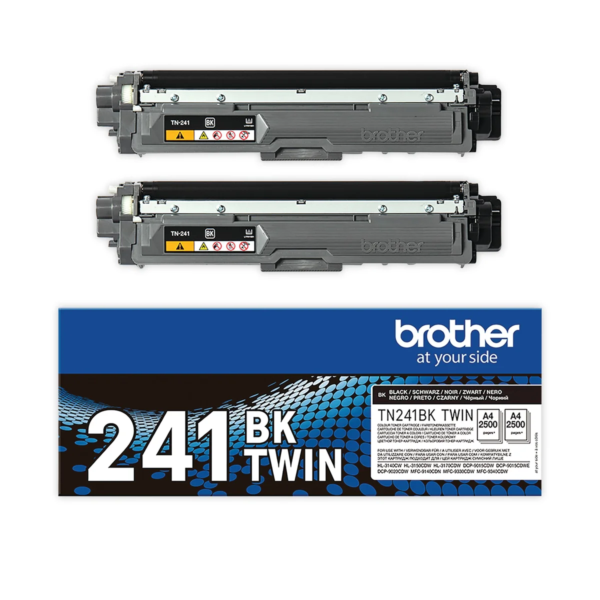 Brother TN-241BKTWIN Toner Cartridge Black Twinpack TN241BKTWIN - Image 1