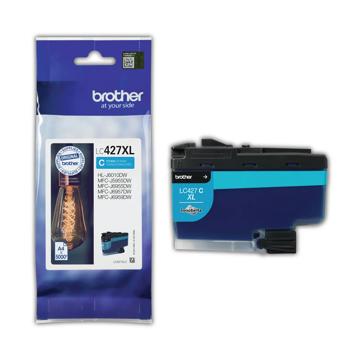 Brother LC427XLC Inkjet Cartridge High Yield Cyan LC427XLC - Image 1
