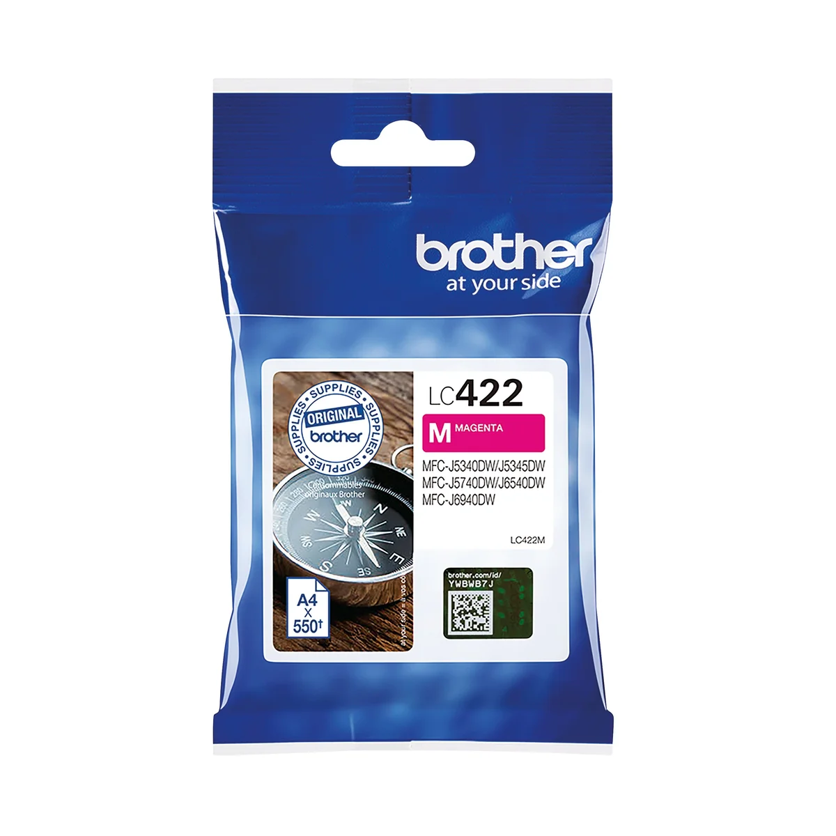 Brother LC422M Inkjet Cartridge Magenta LC422M - Image 1