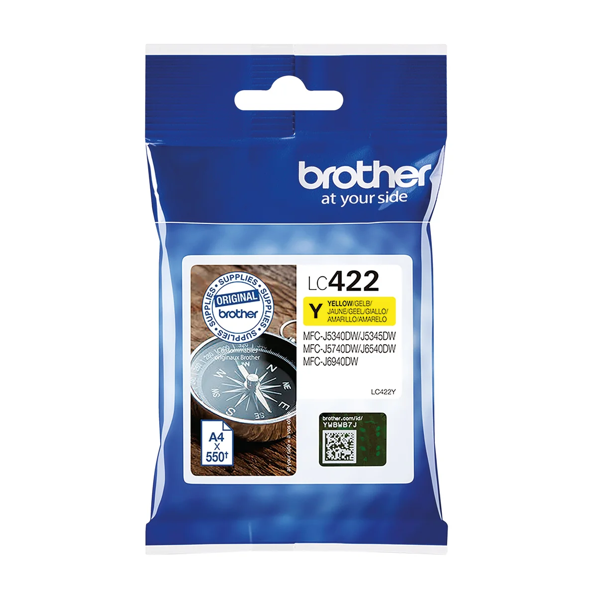 Brother LC422Y Inkjet Cartridge Yellow LC422Y - Image 1