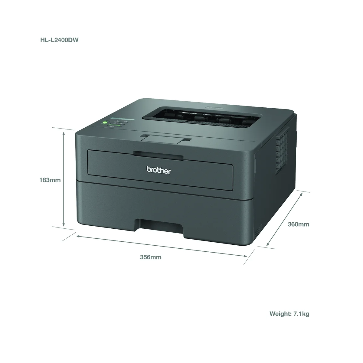 Brother HL-L2400DW A4 Wireless Mono Laser Printer HLL2400DWZU1 - Image 4