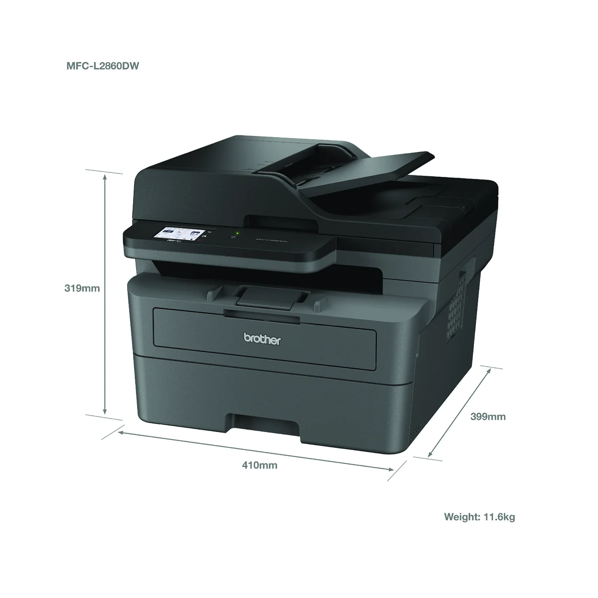 Brother MFC-L2860DW A4 4-in-1 Wireless Mono Laser Printer MFCL2860DWZU1 - Image 4