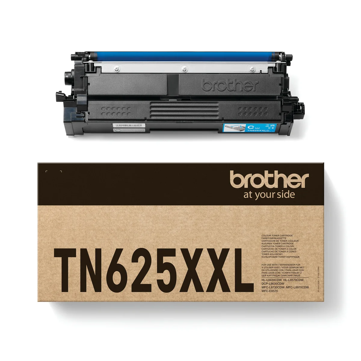 Brother TN625XXL Toner Cartridge Super High Yield Cyan TN625XXLC - Image 1