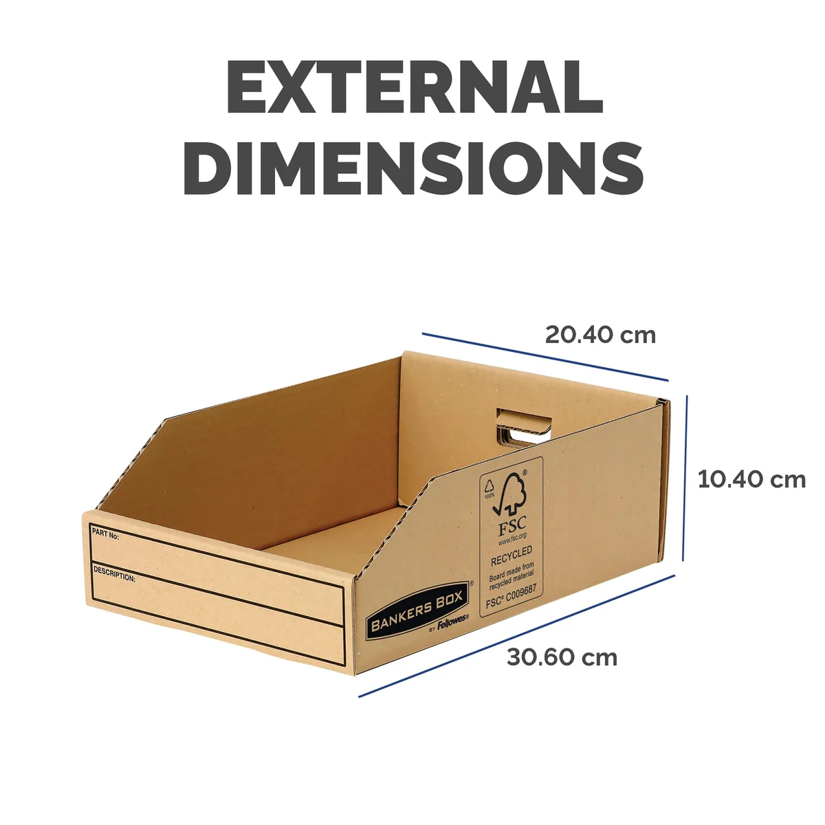 Bankers Box Earth Series Parts Bin 200mm (Pack of 50) 7355 - Image 2