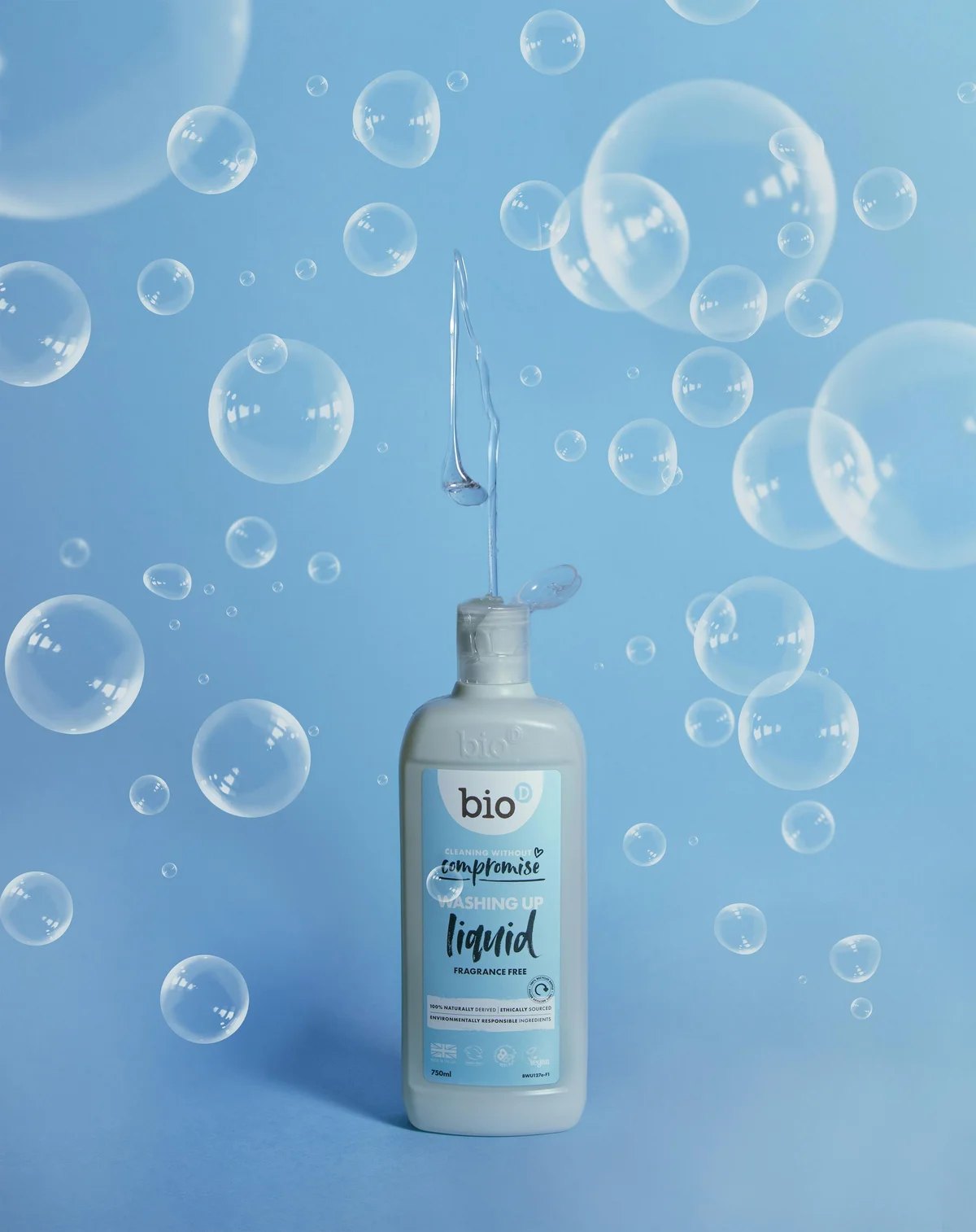 Biod Fragrance Free Washing Up Liquid 750ml (Pack of 12) BWU127a - Image 3