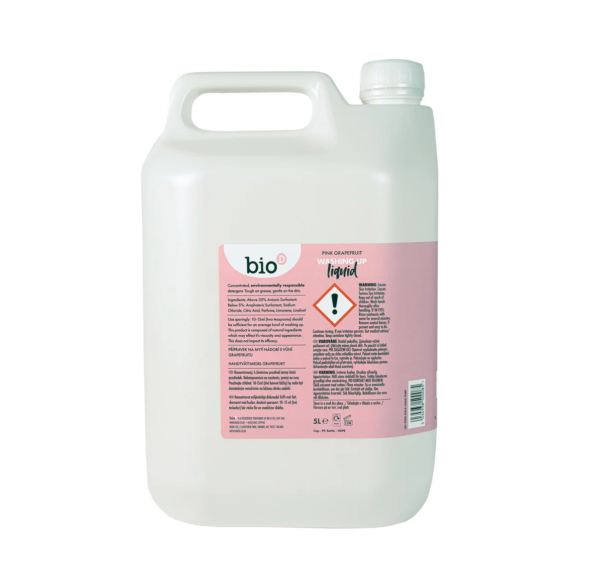 Biod Eco Washing Up Liquid Pink Grapefruit 5 Litre BWUG45a - Image 2