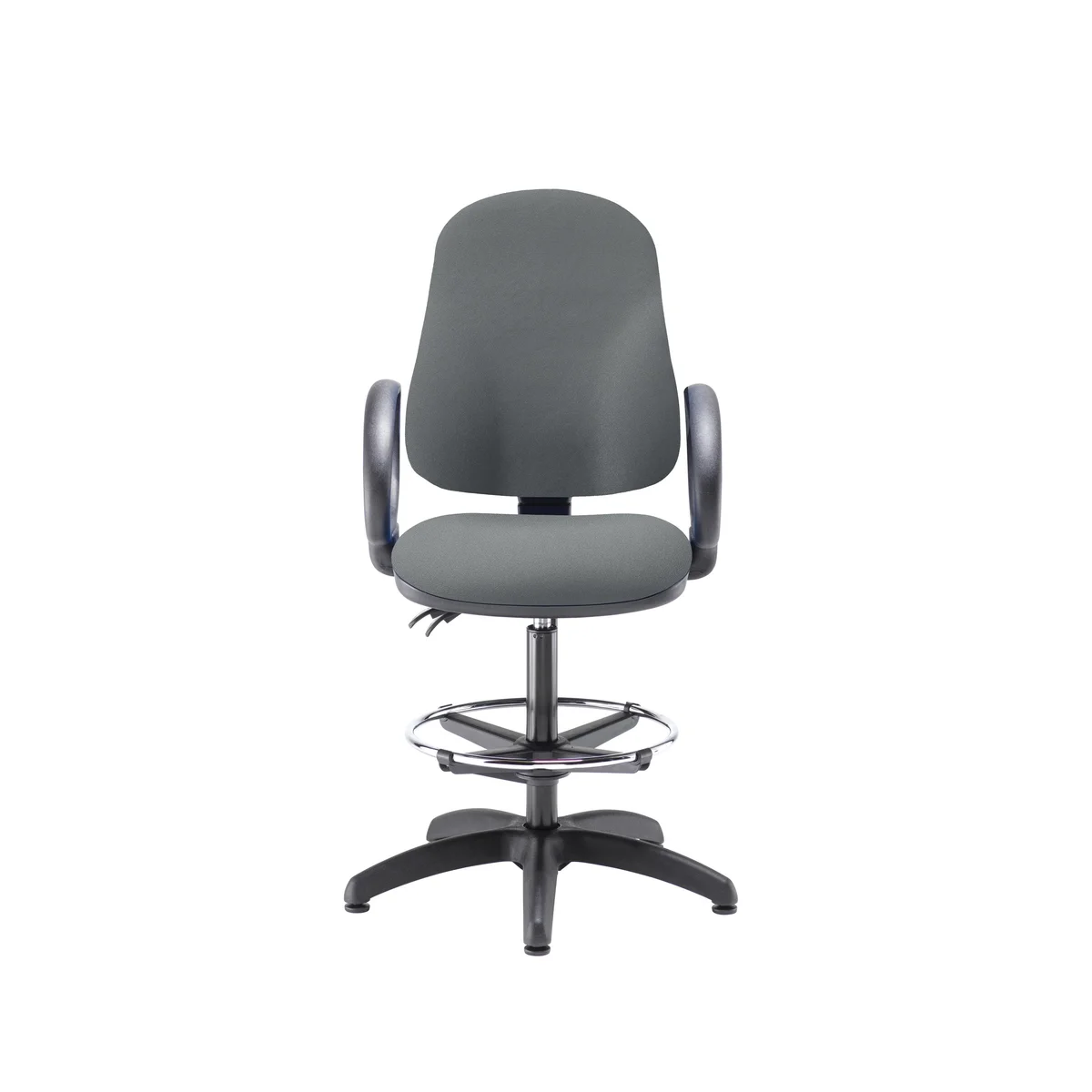 5 Star Lumo High Back Chair with Fixed Arms and Draughtsman Kit Charcoal SF3155248 - Image 2