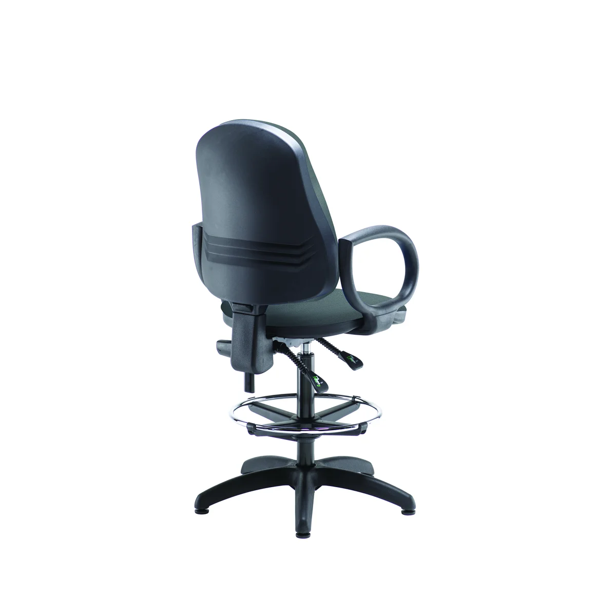 5 Star Lumo High Back Chair with Fixed Arms and Draughtsman Kit Charcoal SF3155248 - Image 4